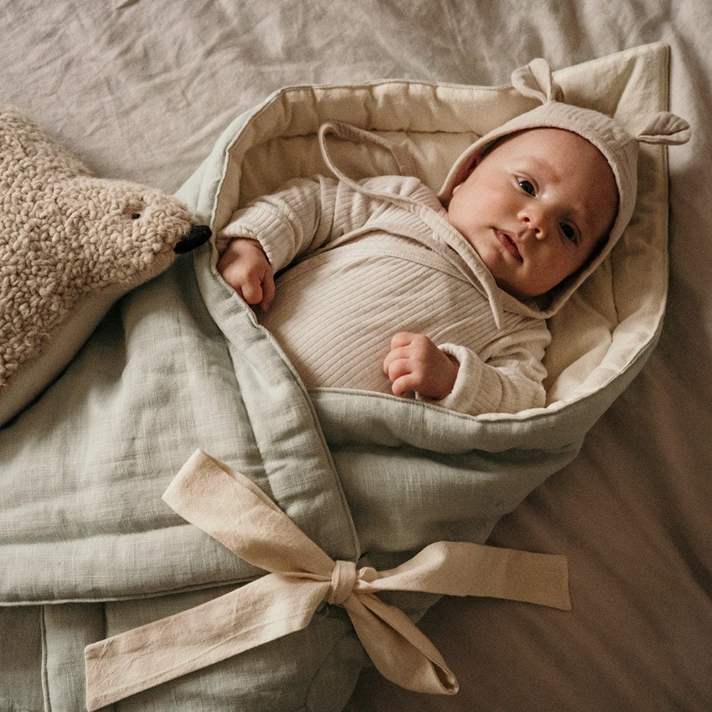 Linen Bloom Baby Horn Mint - Light Green - Stylemykid.com