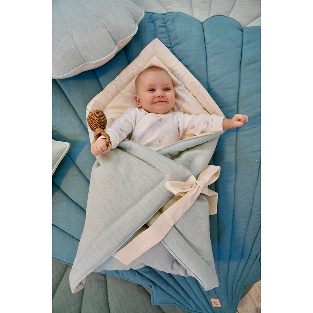 Linen Shell Baby Horn Eye Of The Sea - Blue - Stylemykid.com