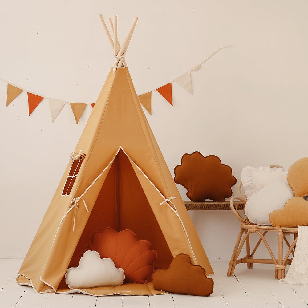 Ochre Teepee And Mat Set - Orange - Stylemykid.com