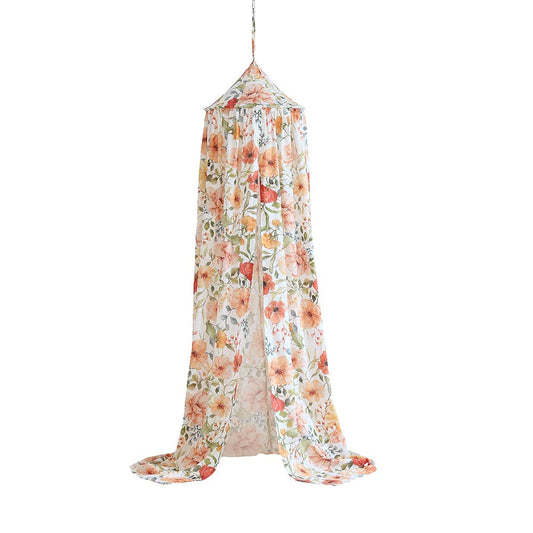 Flower Power Canopy - Beige, Pink, Red. Green - Stylemykid.com