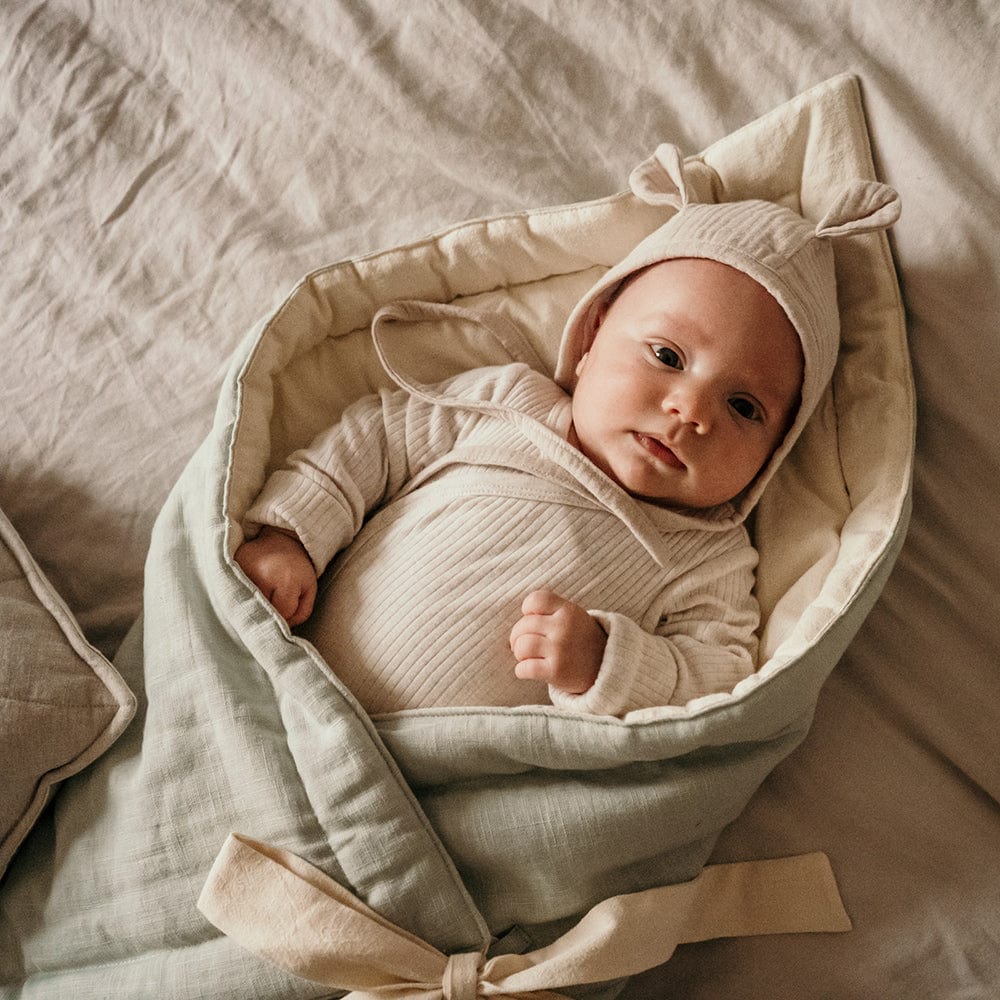 Linen Shell Baby Horn Mint - Light Green - Stylemykid.com