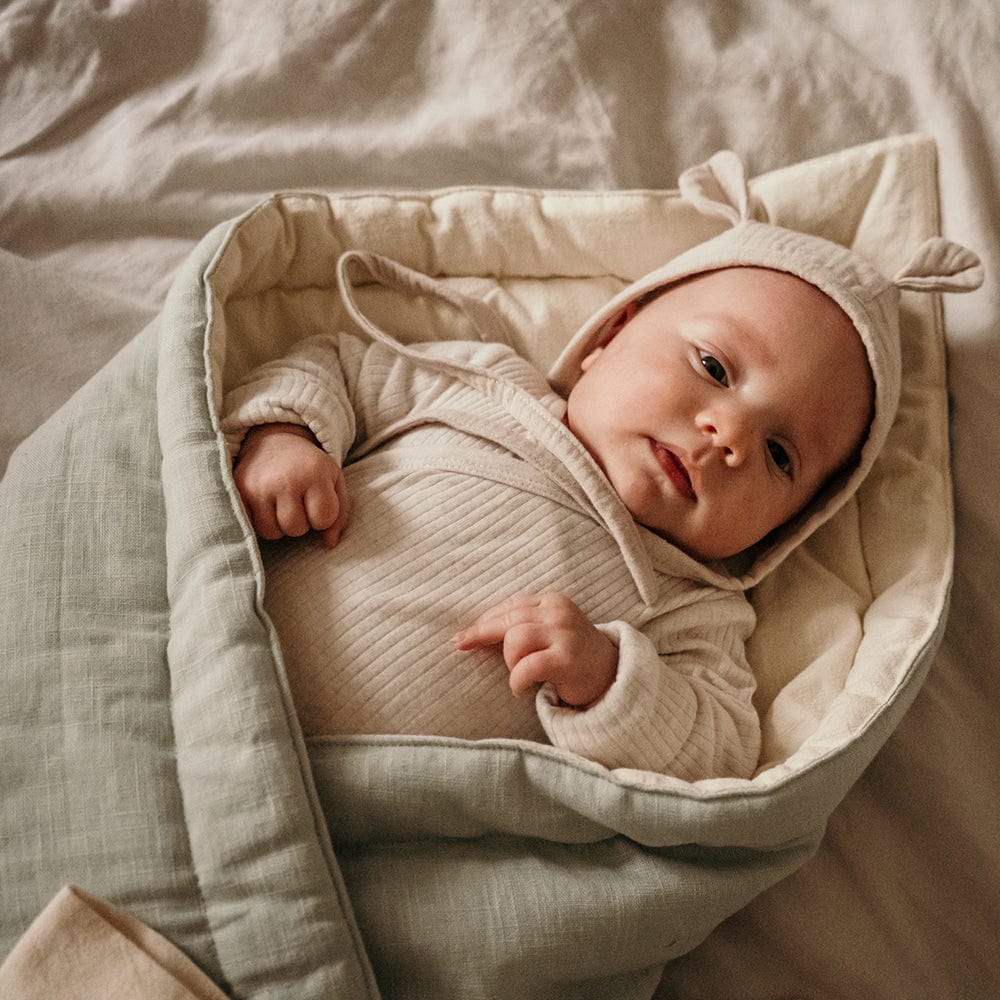 Linen Bloom Baby Horn Mint - Light Green - Stylemykid.com