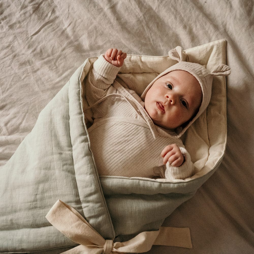 Linen Shell Baby Horn Mint - Light Green - Stylemykid.com