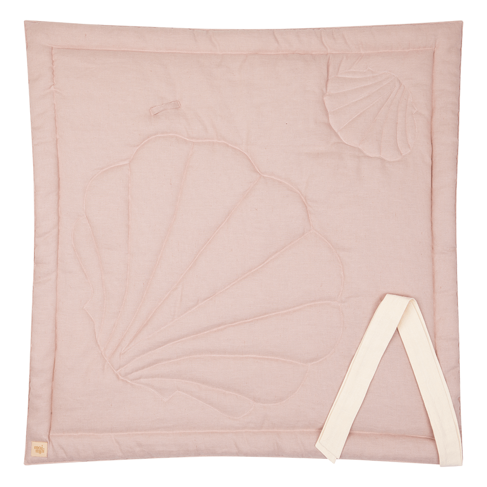 Linen Shell Baby Horn Powder Pink - Light Pink - Stylemykid.com