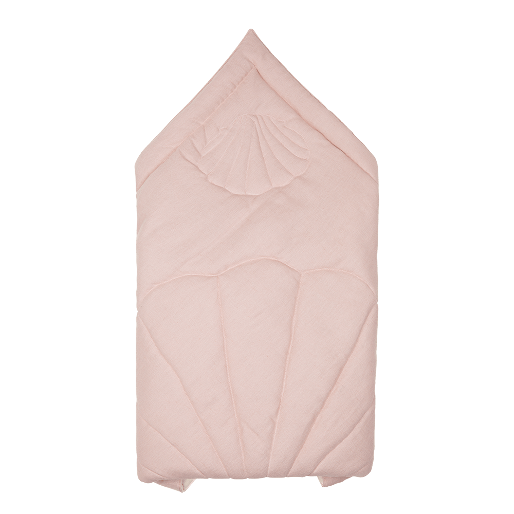 Linen Shell Baby Horn Powder Pink - Light Pink - Stylemykid.com