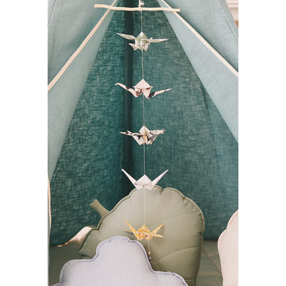 Gold Star Teepee Tent With Garland - Blue - Stylemykid.com