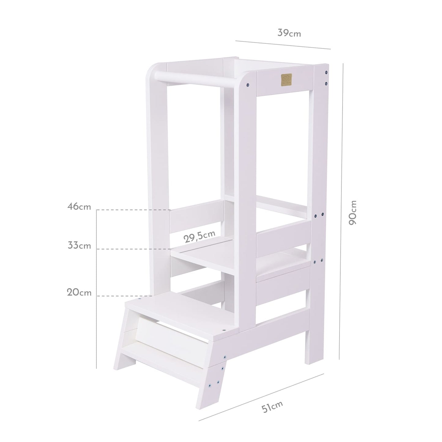 MeowBaby Wooden Kitchen Helper - Learning Tower For Kids