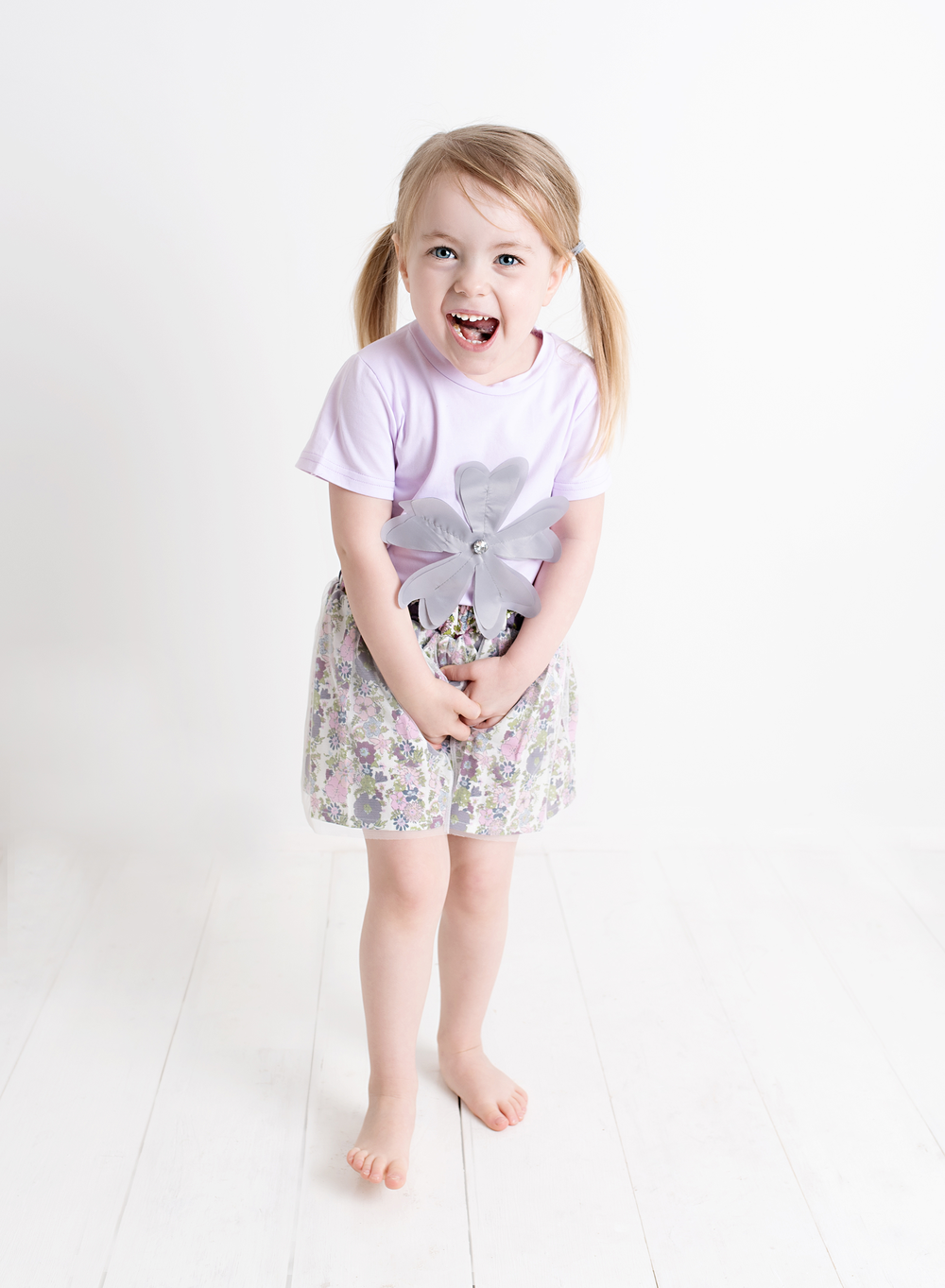 Girls Pastel Floral Top and Tutu Skirt Set in 5 to 7 Years - Stylemykid.com
