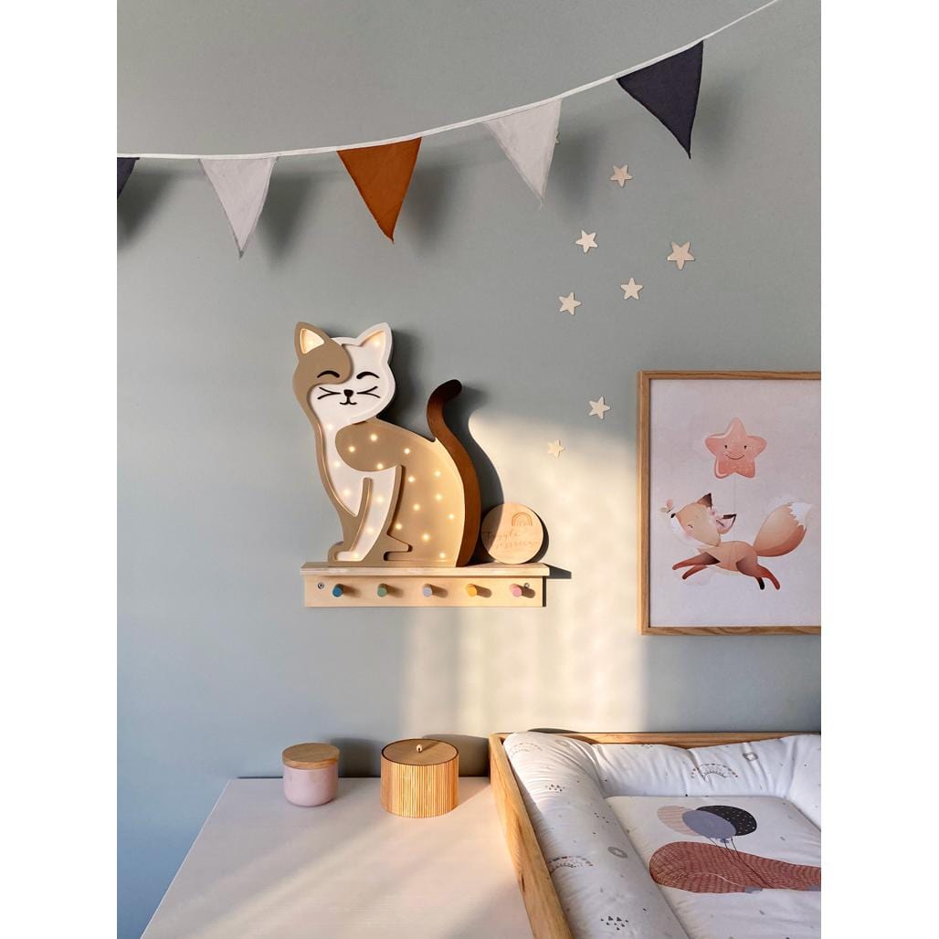 Luxury Handmade Lamp For Kids By Peekaboo - Cat