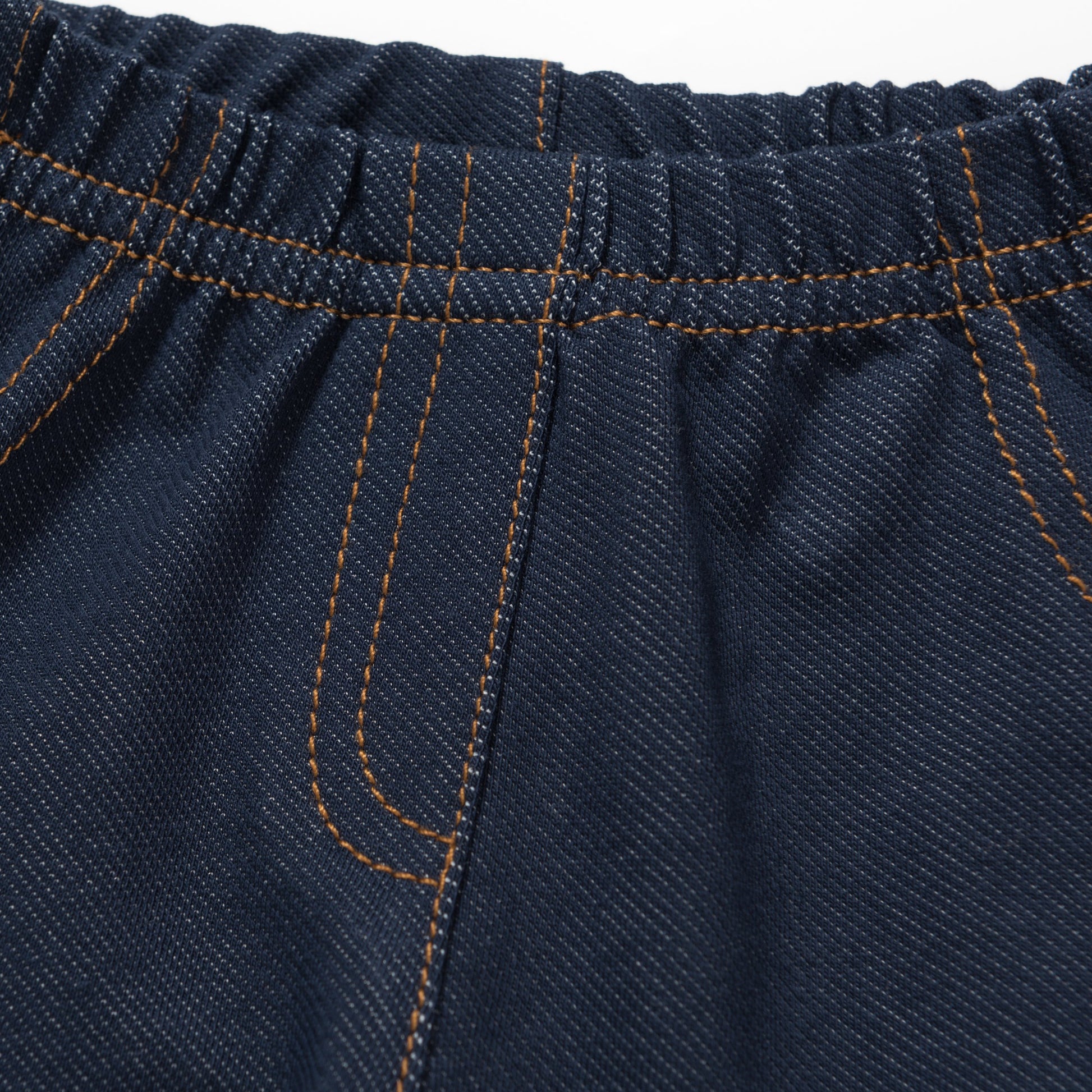 Artie - Girls Denim Blue Frill Leggings - Stylemykid.com