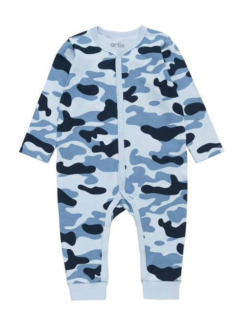 Artie - Camouflage Patterned Baby Sleepsuit 9 to 18 months - Stylemykid.com