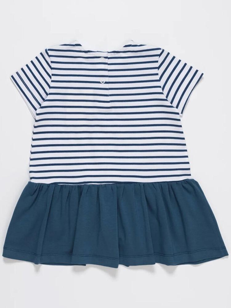 Artie - Blue and White striped Sailor Baby and Girls Dress - Stylemykid.com