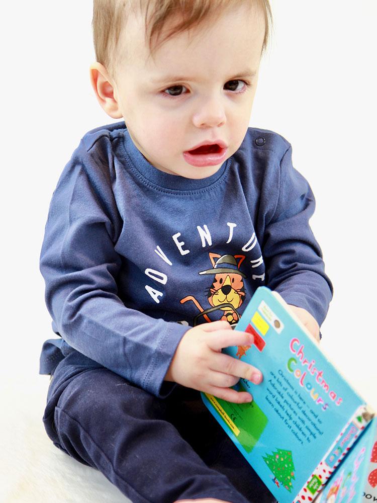 Adventure Tiger Top - Blue Tiger Sweatshirt 12 to 18 months - Stylemykid.com