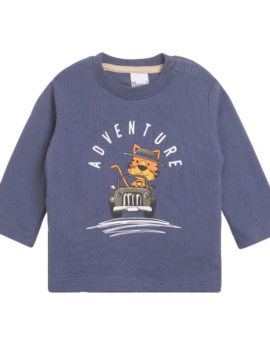 Adventure Tiger Top - Blue Tiger Sweatshirt 12 to 18 months - Stylemykid.com