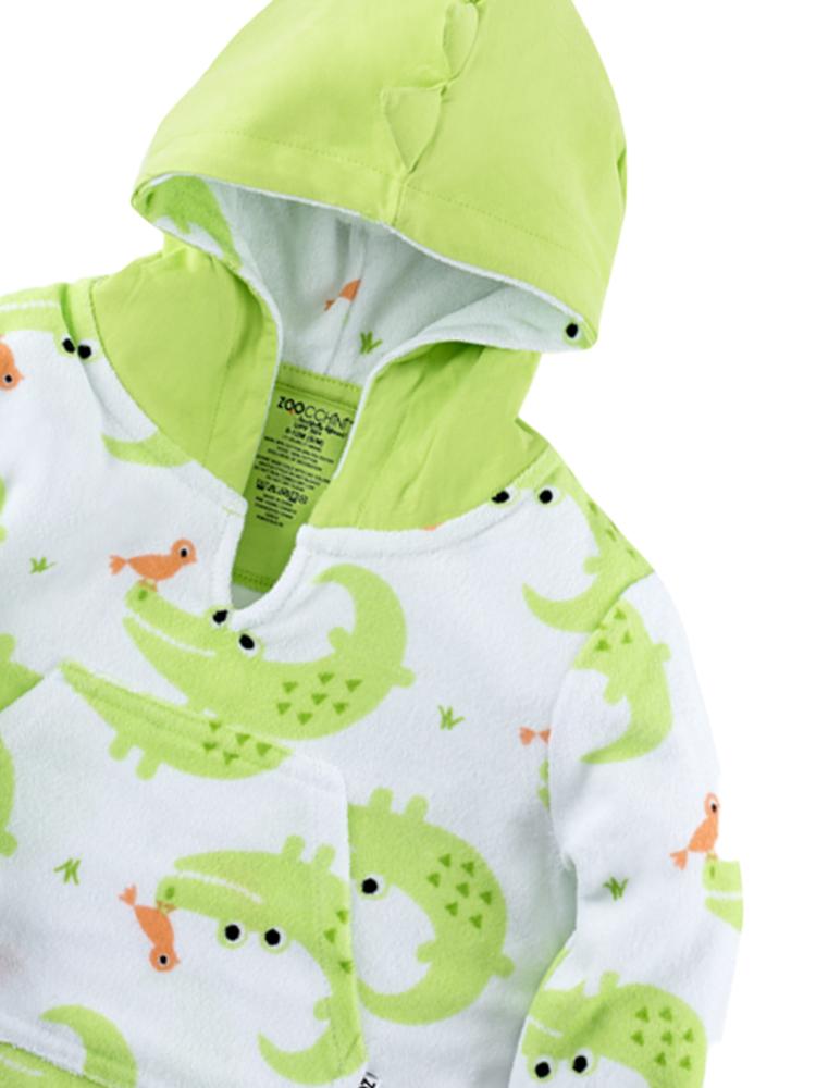 Zoocchini - Terry Bath & Swim Cover up with Character 3D Hood - Aiden the Alligator - Stylemykid.com