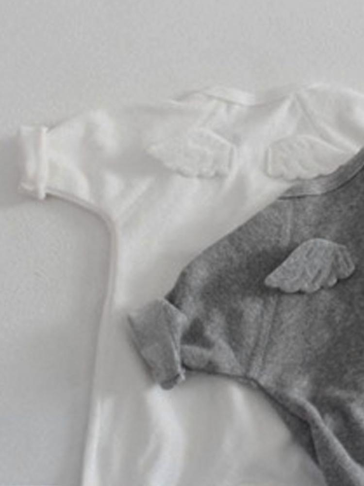 Baby & Toddler Tie-Wrap Sleepsuit with Angel Wings Detail - Grey 9 to 24 months - Stylemykid.com