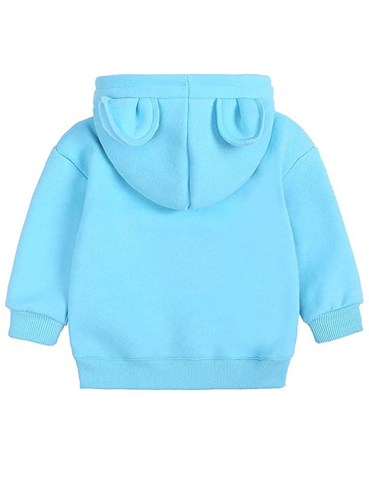 Unisex Animal Ears Hooded Sweatshirt Blue