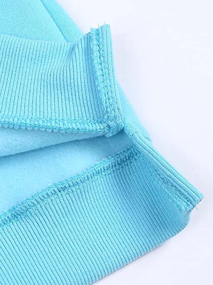 Unisex Animal Ears Hooded Sweatshirt Blue