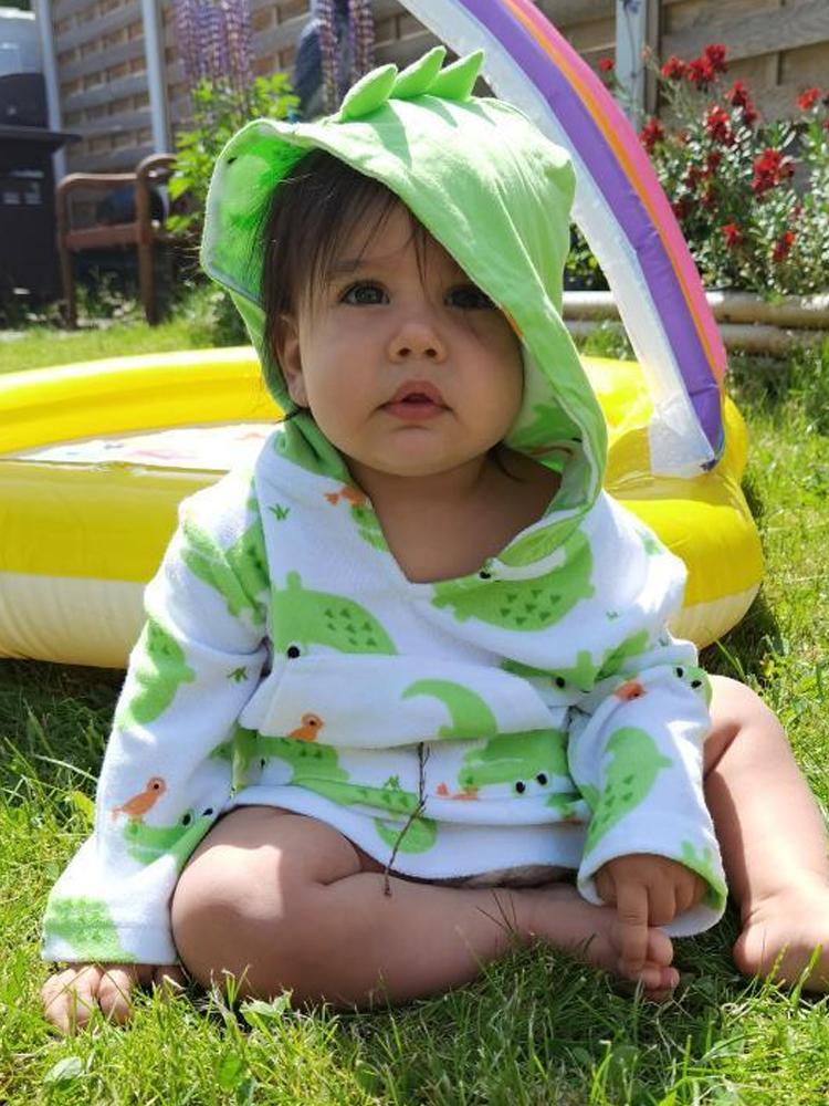 Zoocchini - Terry Bath & Swim Cover up with Character 3D Hood - Aiden the Alligator - Stylemykid.com