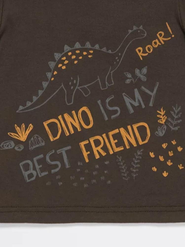 Artie - Dino Best Friend Grey Baby and Boy T Shirt - Stylemykid.com