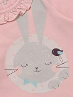 Artie - Sleeping Bunny Dress - Girls Pink Dress with Sleeping Rabbit Design - Stylemykid.com