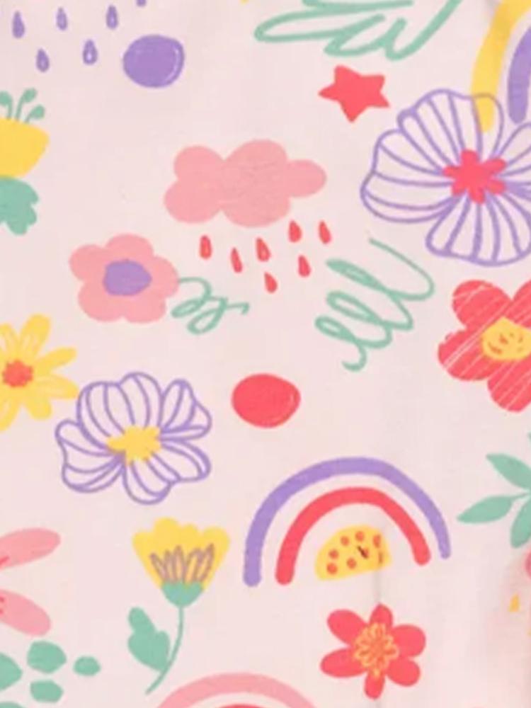 Artie - Flowers & Rainbows Multicoloured Baby and Girl Leggings - Stylemykid.com
