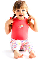 Artie - Flowers & Rainbows Multicoloured Baby and Girl Leggings - Stylemykid.com