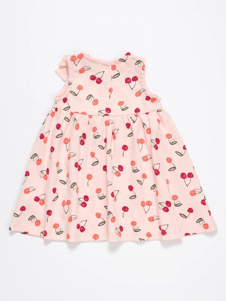 Artie - Sweet Cherry Bow Baby and Girl Pink Dress - Stylemykid.com