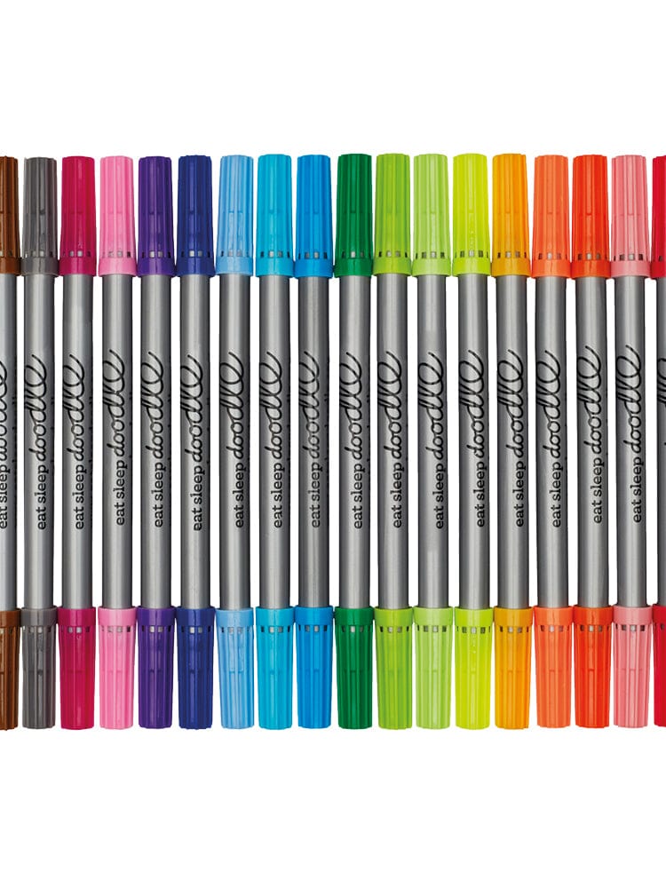 eatsleepdoodle - Artist Set 20 Wash Out Double Ended Colouring Pens - Stylemykid.com