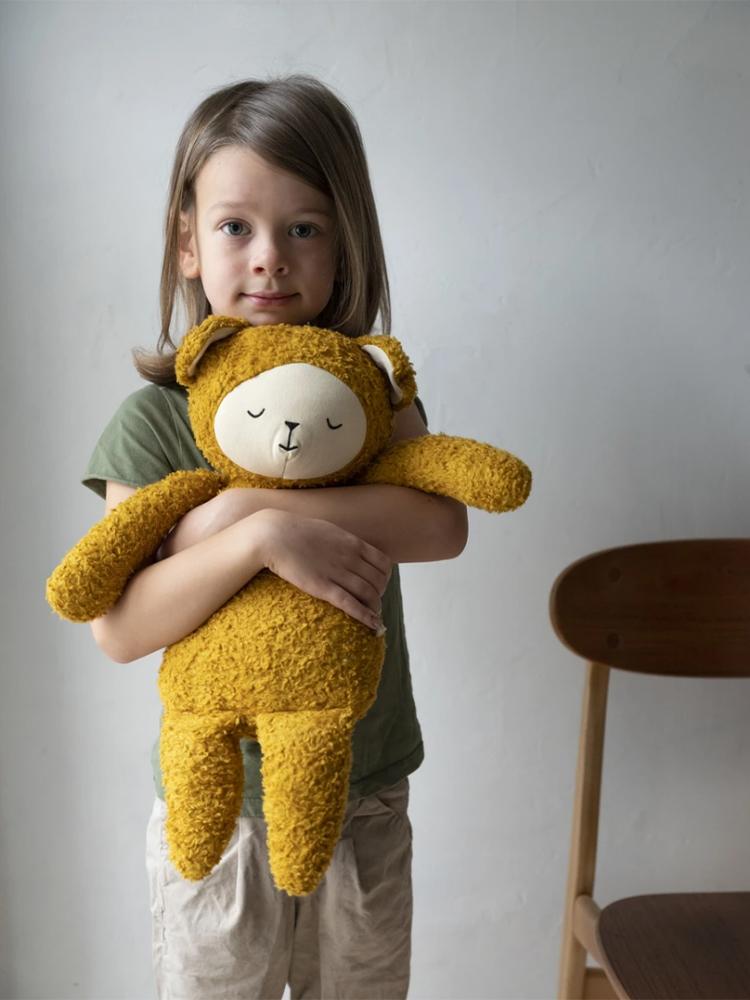 Fabelab - Big Buddy Bear - Extra Large Huggable Organic Ochre Bear Soft Toy - Stylemykid.com