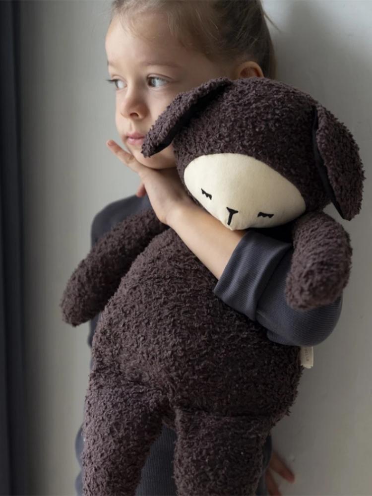 Fabelab - Big Buddy - Extra Large Huggable Organic Black Sheep Soft Toy - Stylemykid.com