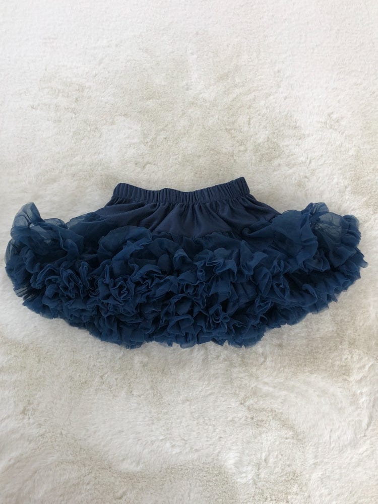 Layered Tutu Party Skirt with Bow Detail - Dark Blue 0 to 5 years - Stylemykid.com