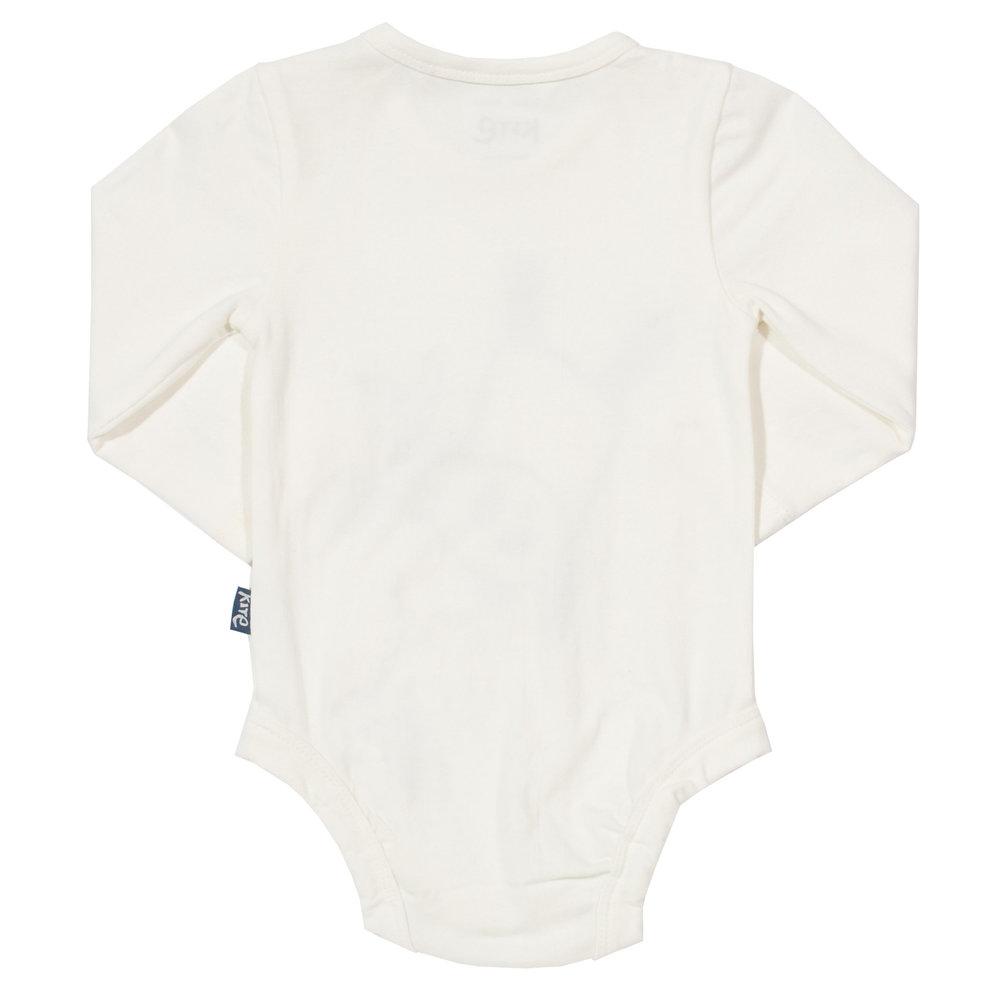 KITE Organic Panda Newborn Long Sleeve White Bodysuit - Newborn - Stylemykid.com