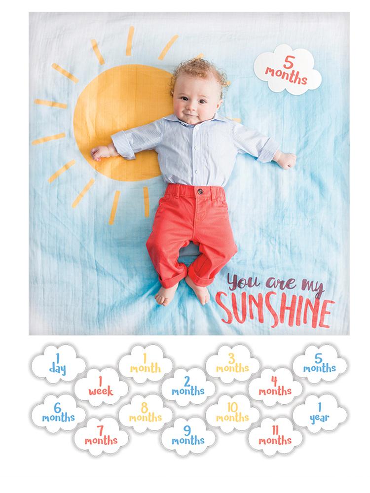 Swaddle And Cards First Year For Baby By Lulujo My Sunshine