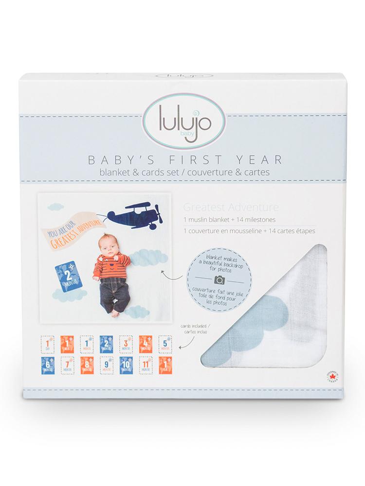 Swaddle And Cards First Year For Baby By Lulujo Greatest Adventure