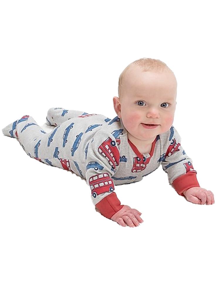 KITE Organic - Beep Beep Car & Bus Zip & Footed Baby Sleepsuit - Newborn - Stylemykid.com