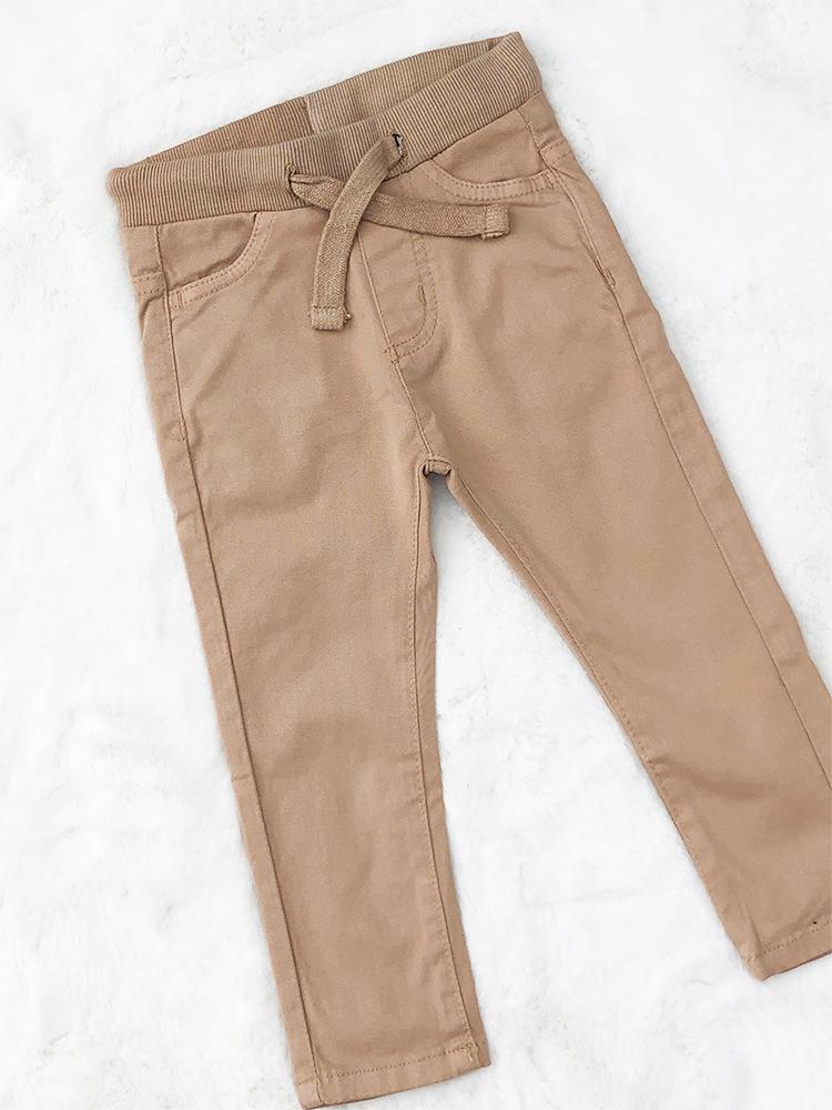 Babybol - Kids Beige Soft Jeans - Pull Up Style for 1 - 6 Years - Stylemykid.com