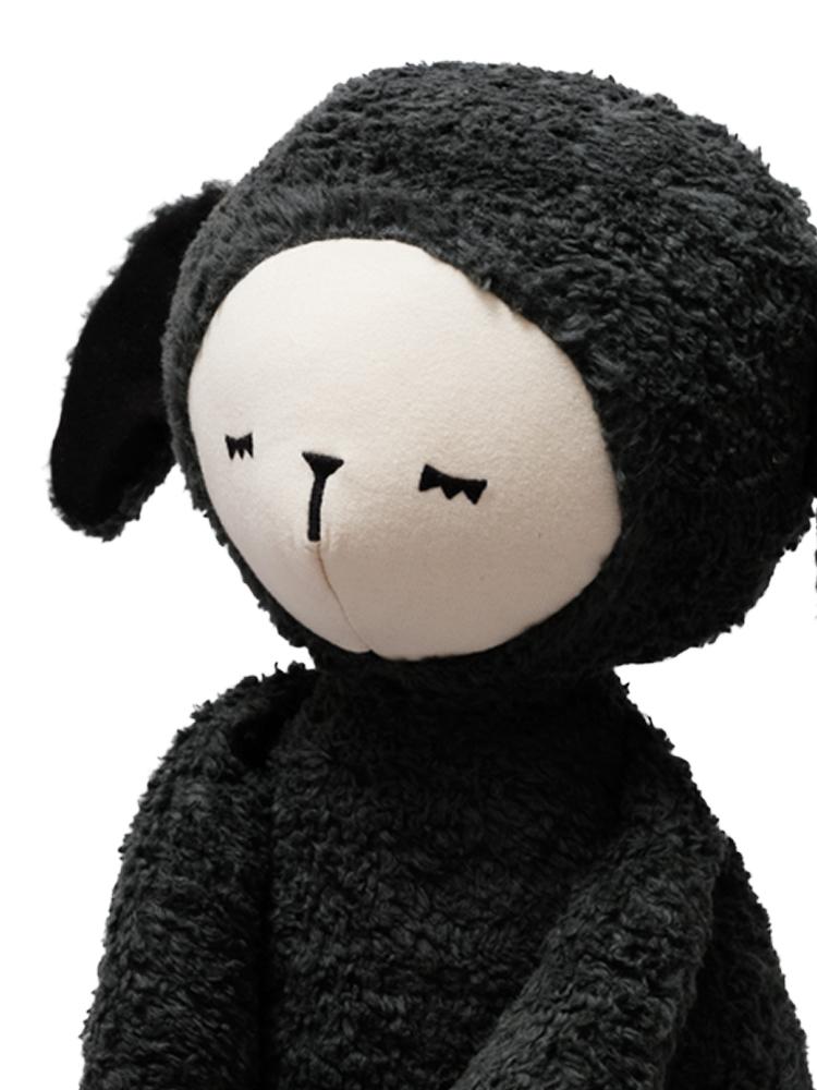 Fabelab - Big Buddy - Extra Large Huggable Organic Black Sheep Soft Toy - Stylemykid.com