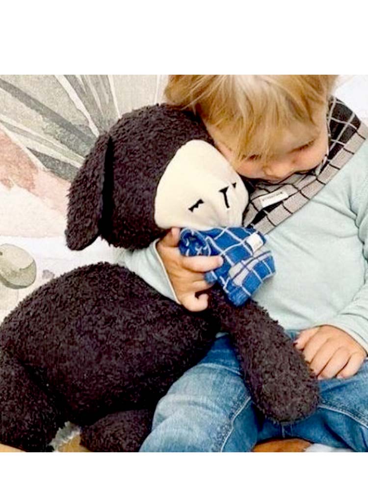 Fabelab - Big Buddy - Extra Large Huggable Organic Black Sheep Soft Toy - Stylemykid.com