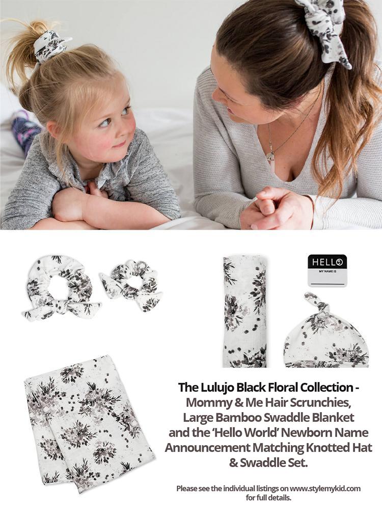 Swaddle Blanket For Baby By Lulujo Black Floral