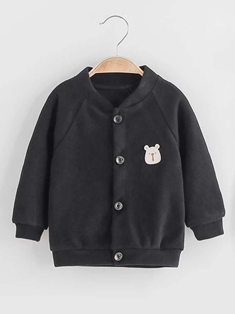 Kids Happy Animals Cardigan Top - Black - 9 M to 5Y - Stylemykid.com