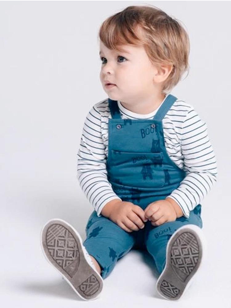 Artie - White & Blue Striped Long Sleeve Top 9-12M and 2-3Y - Stylemykid.com