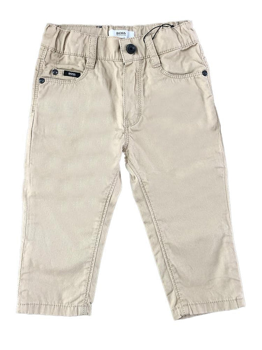 HUGO BOSS - Boys Soft Beige Chinos 9 to 12Months - Stylemykid.com