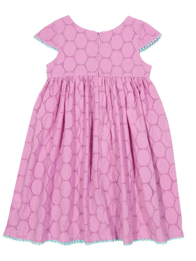 KITE Organic - Girls Violet Broderie Anglaise Dress - 3 to 5 Years - Stylemykid.com