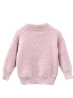 Girls Angora Fluffy Bunnies Jumper - White with faux fur bunny tail - Stylemykid.com
