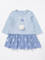 Artie - Bunny Bobble - Girls Blue Dress with Super Cute Bunny Design & Furry Tail - Stylemykid.com