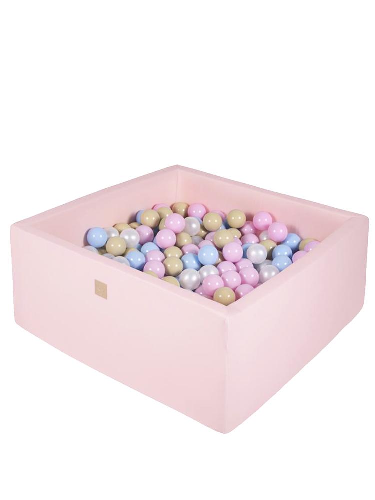 MeowBaby - Candy - Luxury Square Kids Ball Pit - Complete set with 300 Balls - 90cm Diameter (UK and Europe Only) - Stylemykid.com