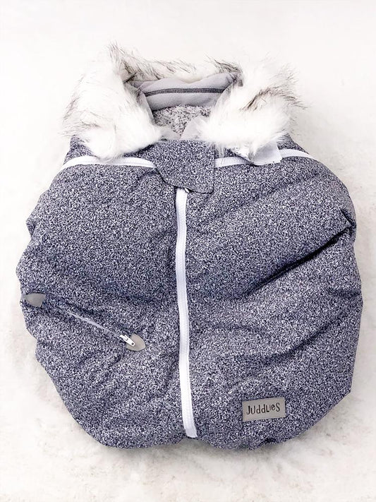 Juddlies - Infant Car Seat Cover in Salt & Pepper Grey 0-12 Months - Stylemykid.com