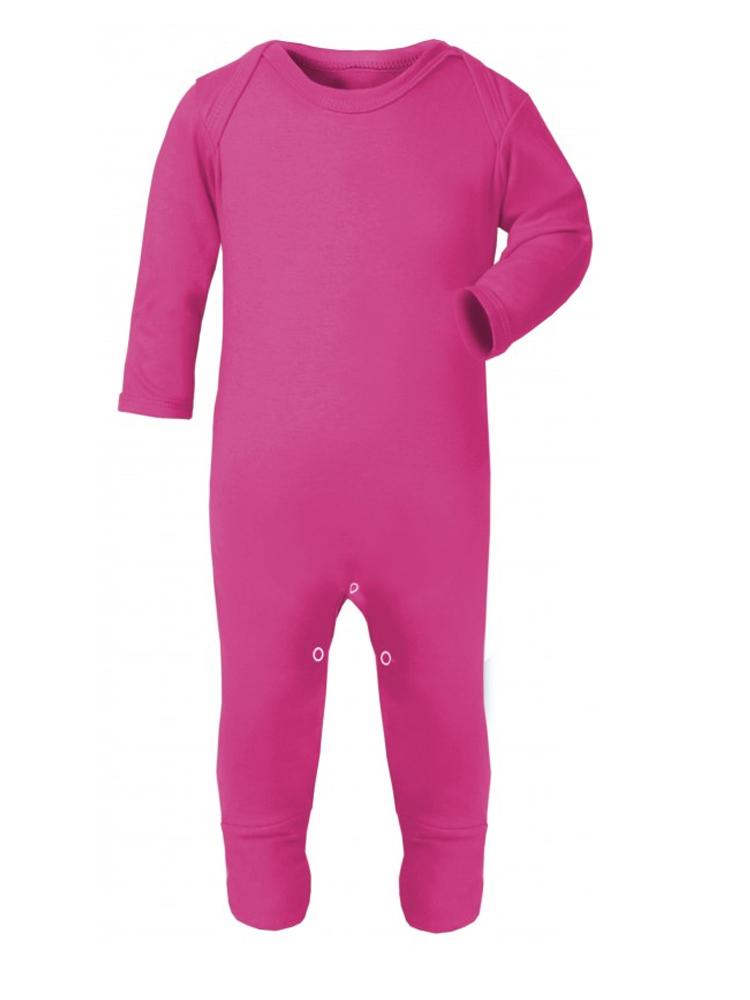 Bright Cerise Pink Footed Baby Romper Sleepsuit 3 to 12 months - Stylemykid.com