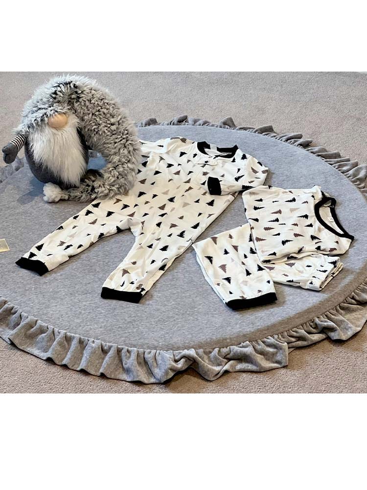 Forest Pine Trees Print Baby and Toddler Zip Romper Sleepsuit - White - Stylemykid.com